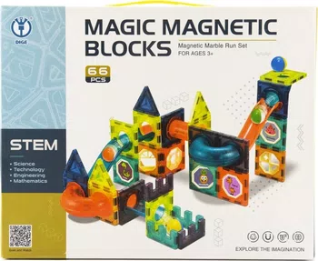 Teddies Magnetická stavebnice 66 dílků